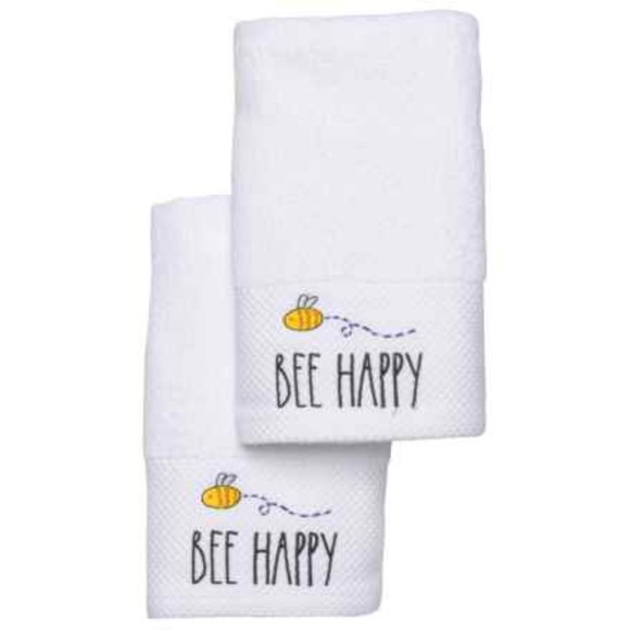 Rae Dunn Bath Rae Dunn Bee Happy Hand Towels 2 Pc Set Nwt Poshmark